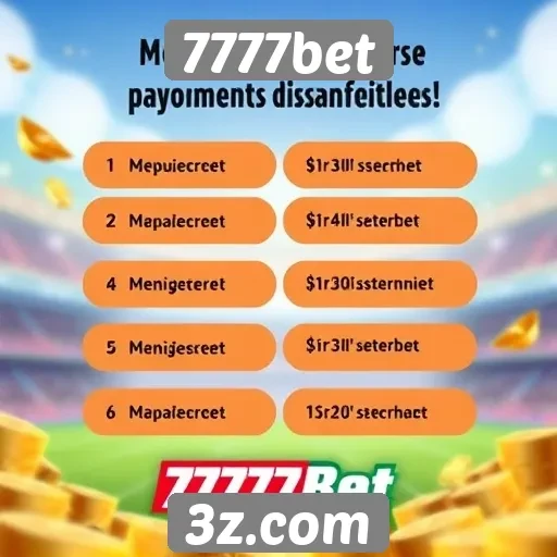 Comparativo de métodos de pagamento no 7777bet